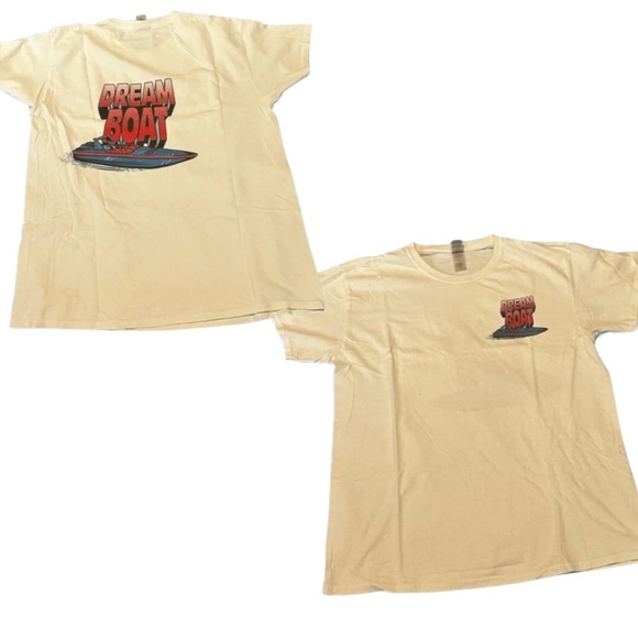 Other - BOGO White Graphic T-Shirt with Dream Boat Design